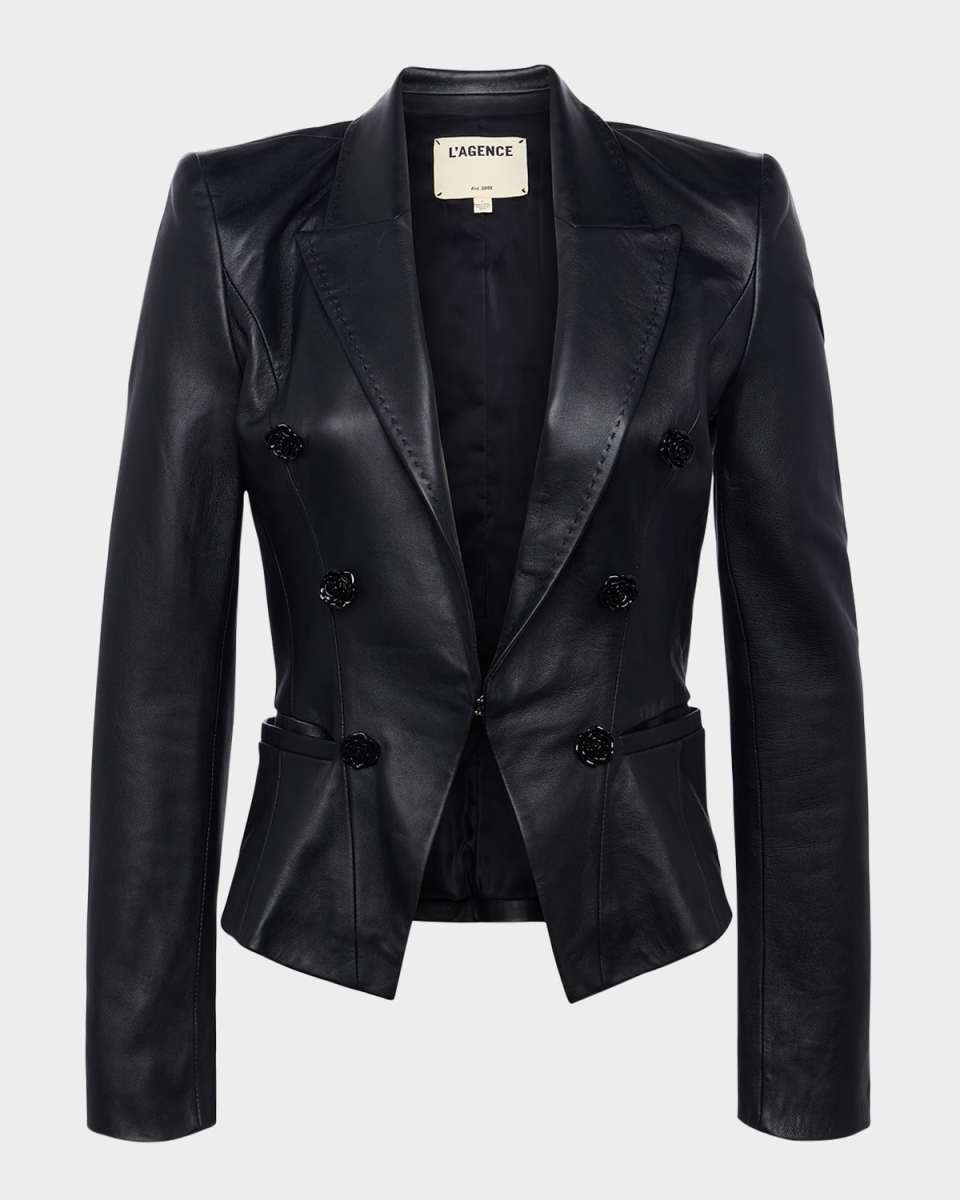 Andalusia Tailored Leather Blazer